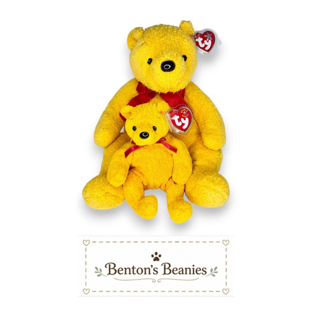 Poopsie the Bear Beanie Baby & Beanie Buddy | Honey Hugsy🐻 | Mint Heart Tags ⭐